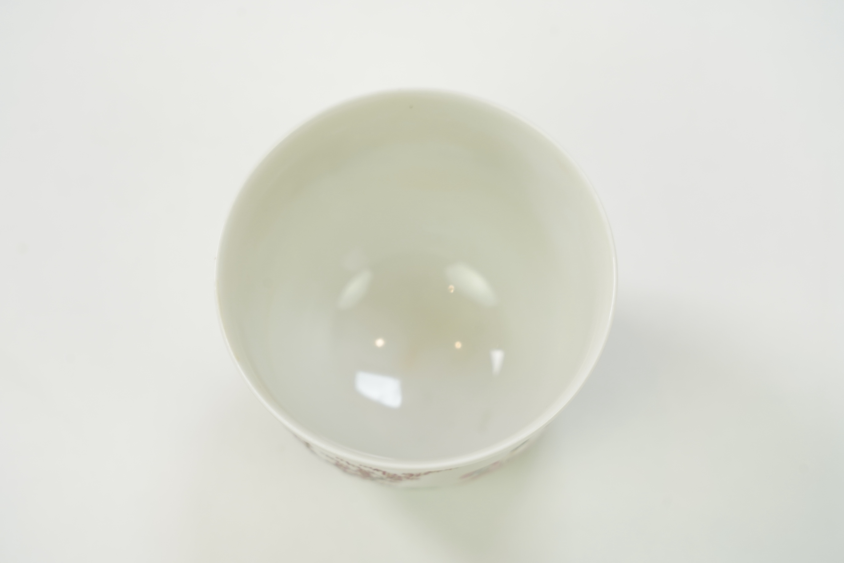 A Chinese famille rose 'boy' cup, Daoguang mark but later, 6cm